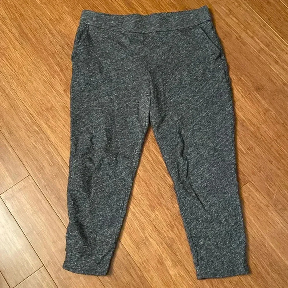 Eileen fisher womens pull on crop pants - size medium - wool blend - gray - Picture 1 of 6
